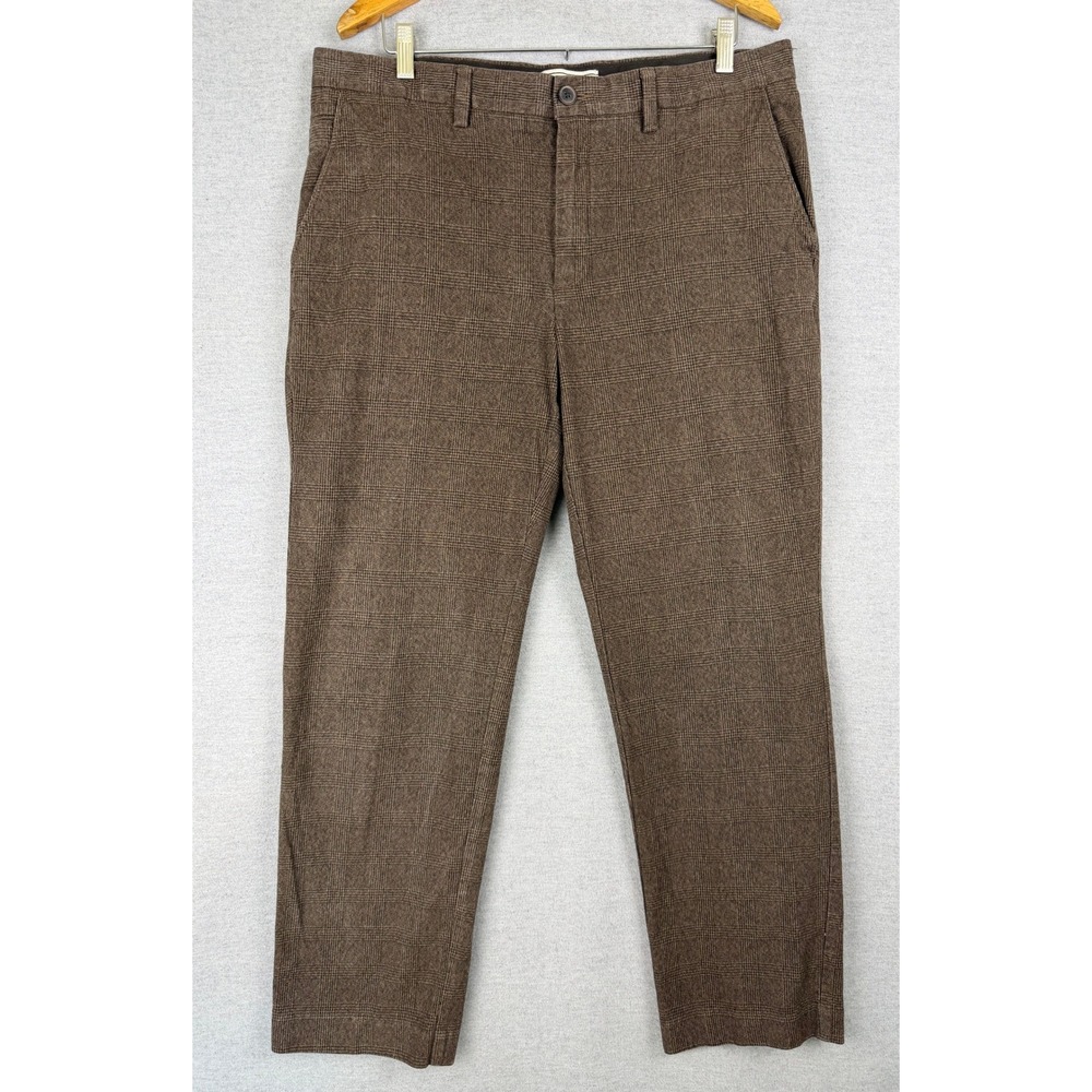Jos. A. Bank 1905 Tradition Brown Glen‎ Plaid Tailored Fit Pants Mens 38x32